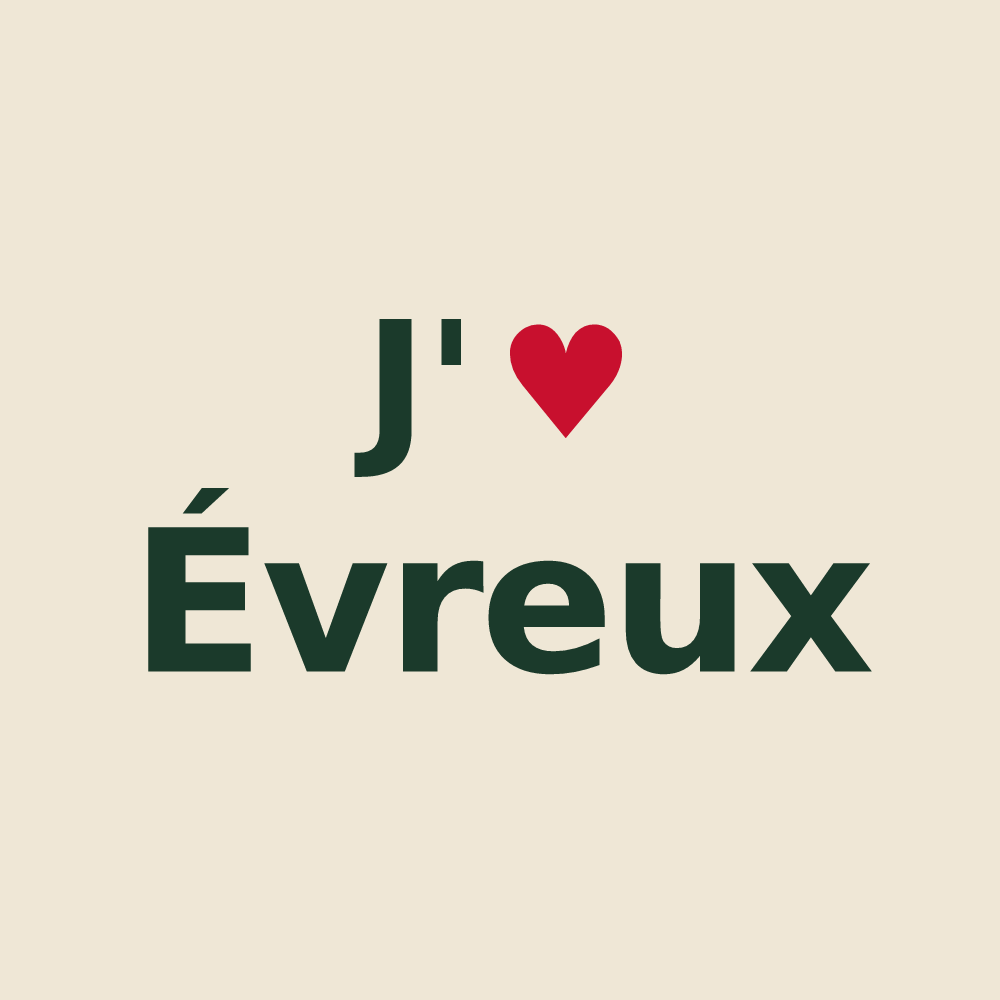 Tote bag personnalisé Évreux — design J'aime Évreux