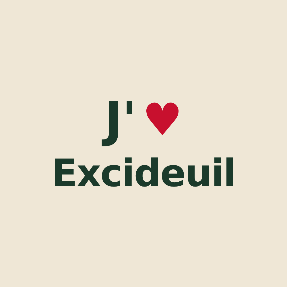 Tote bag personnalisé Excideuil — design J'aime Excideuil