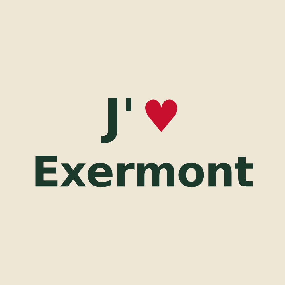 Tote bag personnalisé Exermont — design J'aime Exermont