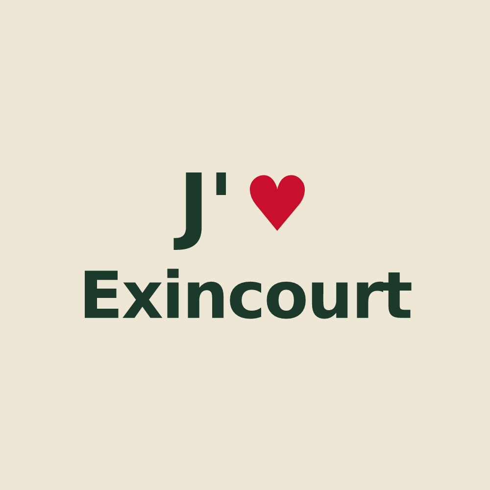 Tote bag personnalisé Exincourt — design J'aime Exincourt