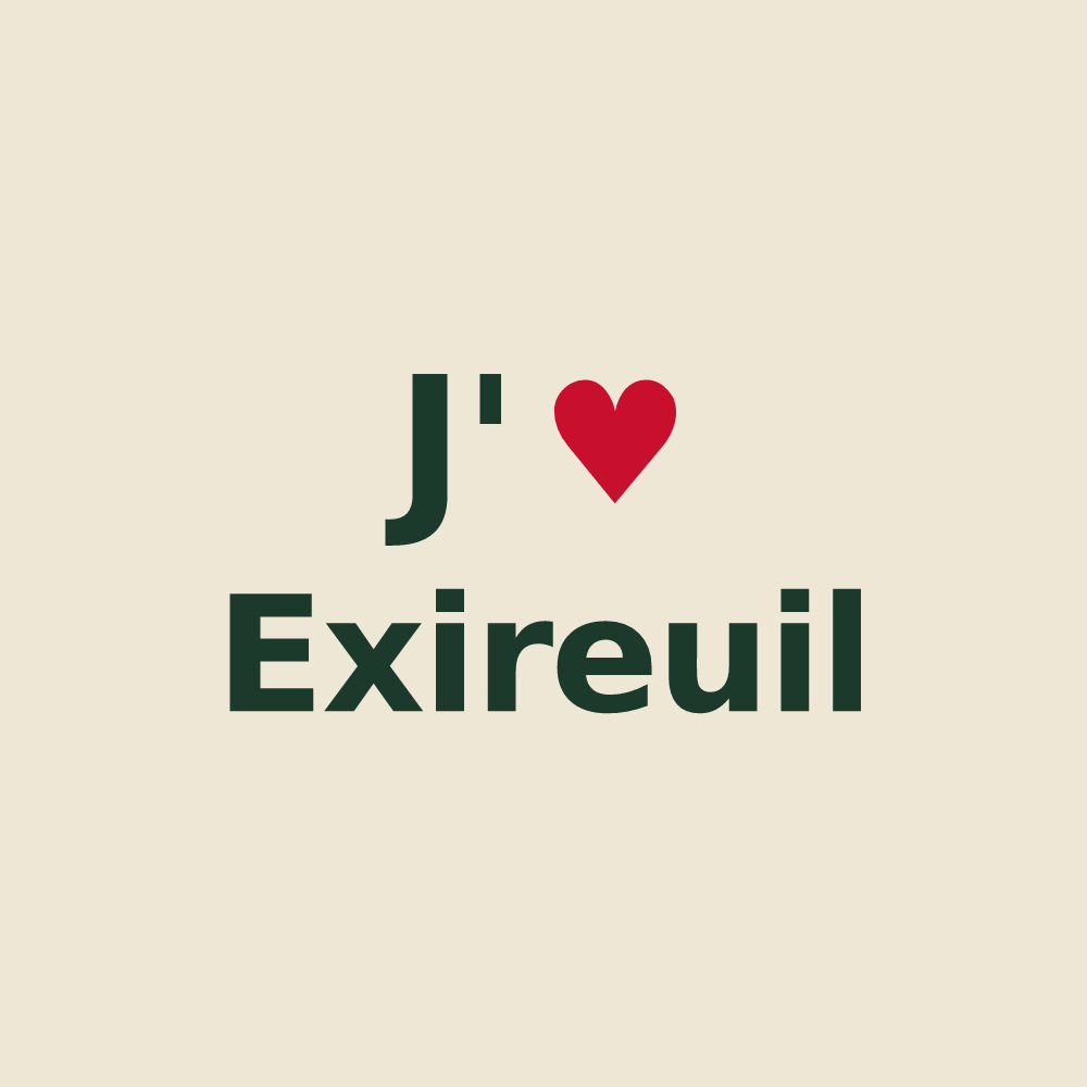 Tote bag personnalisé Exireuil — design J'aime Exireuil