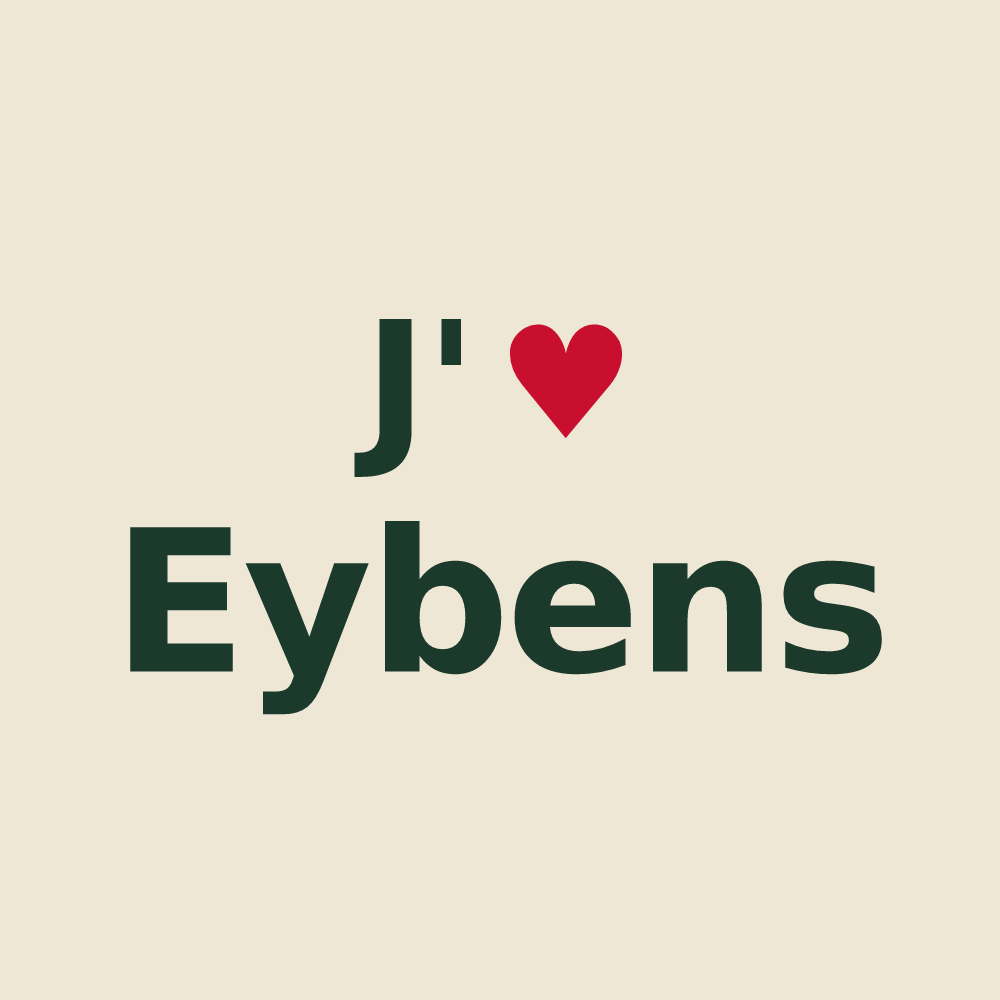 Tote bag personnalisé Eybens — design J'aime Eybens
