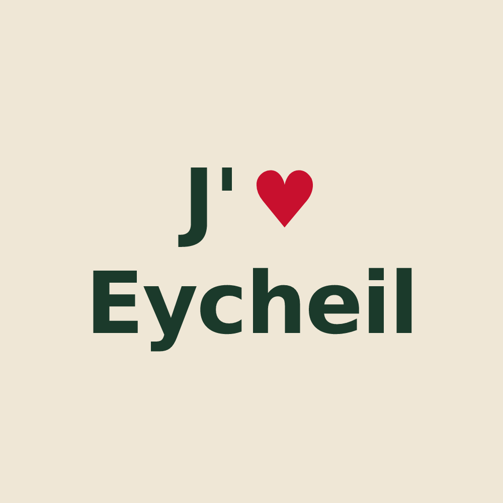 Tote bag personnalisé Eycheil — design J'aime Eycheil
