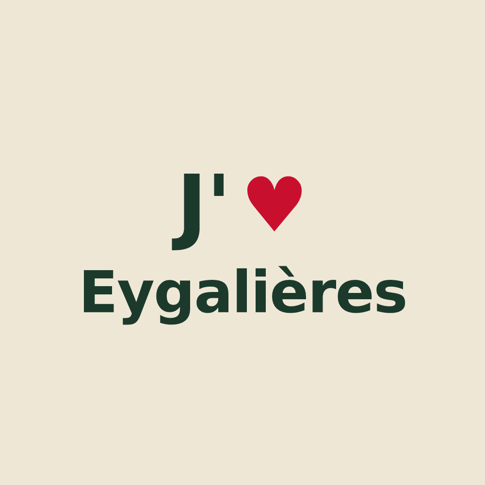 Tote bag personnalisé Eygalières — design J'aime Eygalières