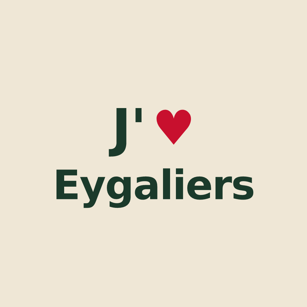 Tote bag personnalisé Eygaliers — design J'aime Eygaliers
