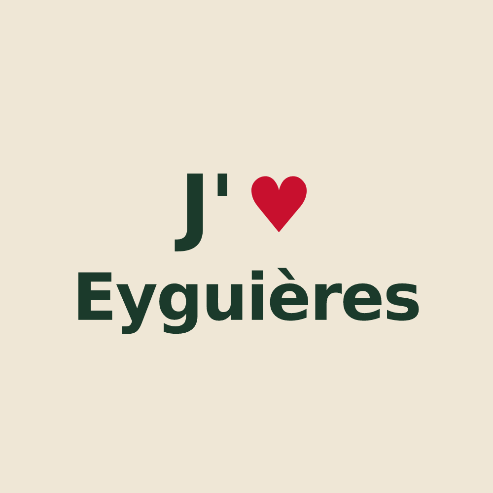 Tote bag personnalisé Eyguières — design J'aime Eyguières