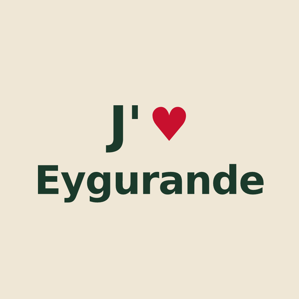 Tote bag personnalisé Eygurande — design J'aime Eygurande