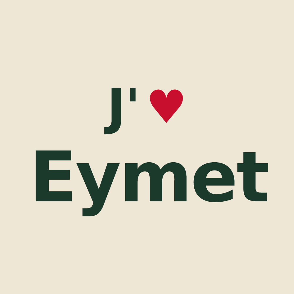 Tote bag personnalisé Eymet — design J'aime Eymet