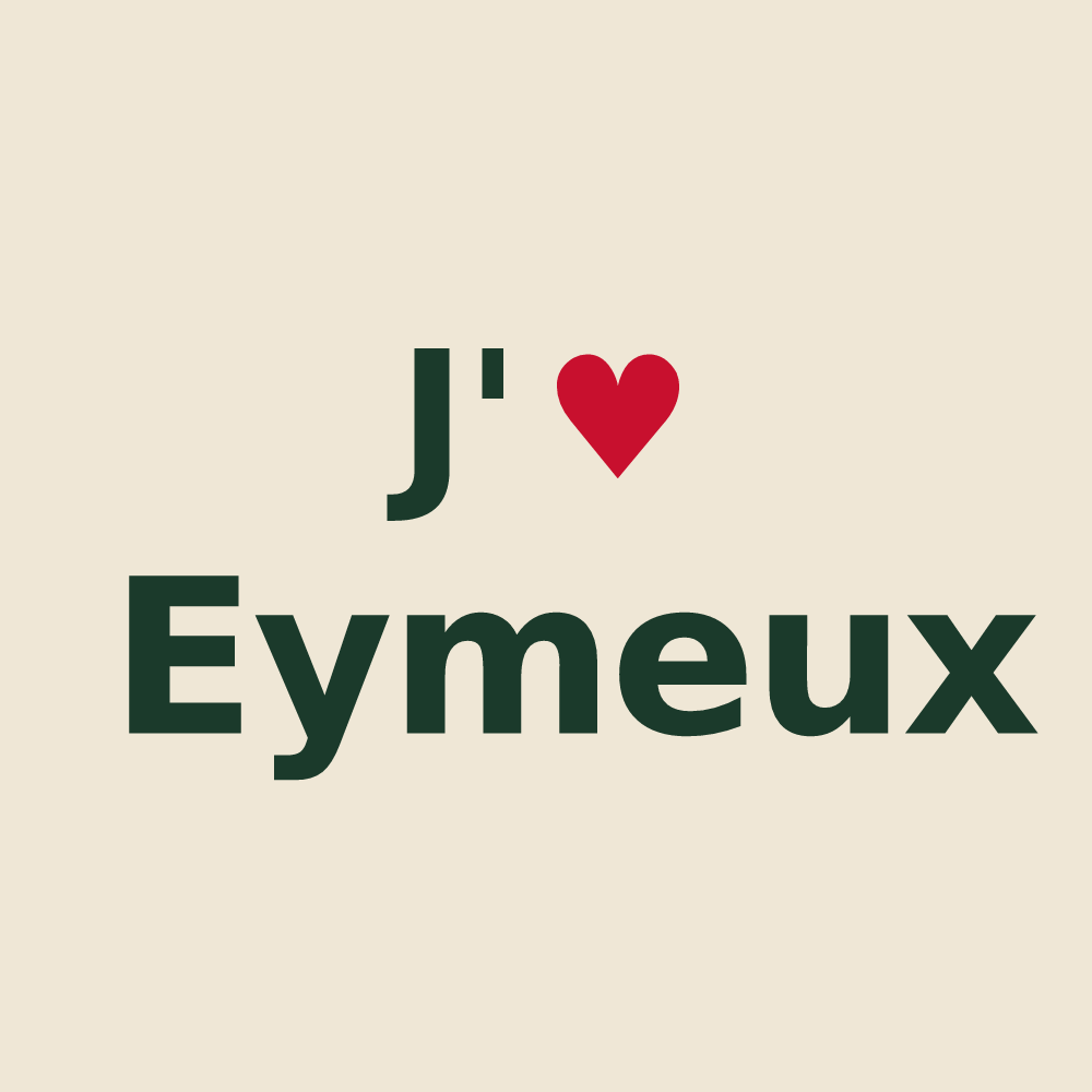 Tote bag personnalisé Eymeux — design J'aime Eymeux