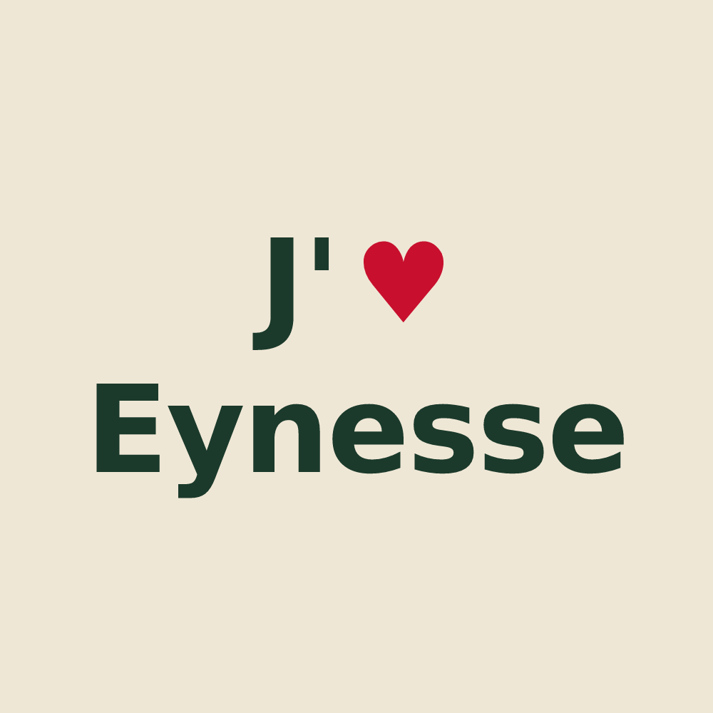 Tote bag personnalisé Eynesse — design J'aime Eynesse