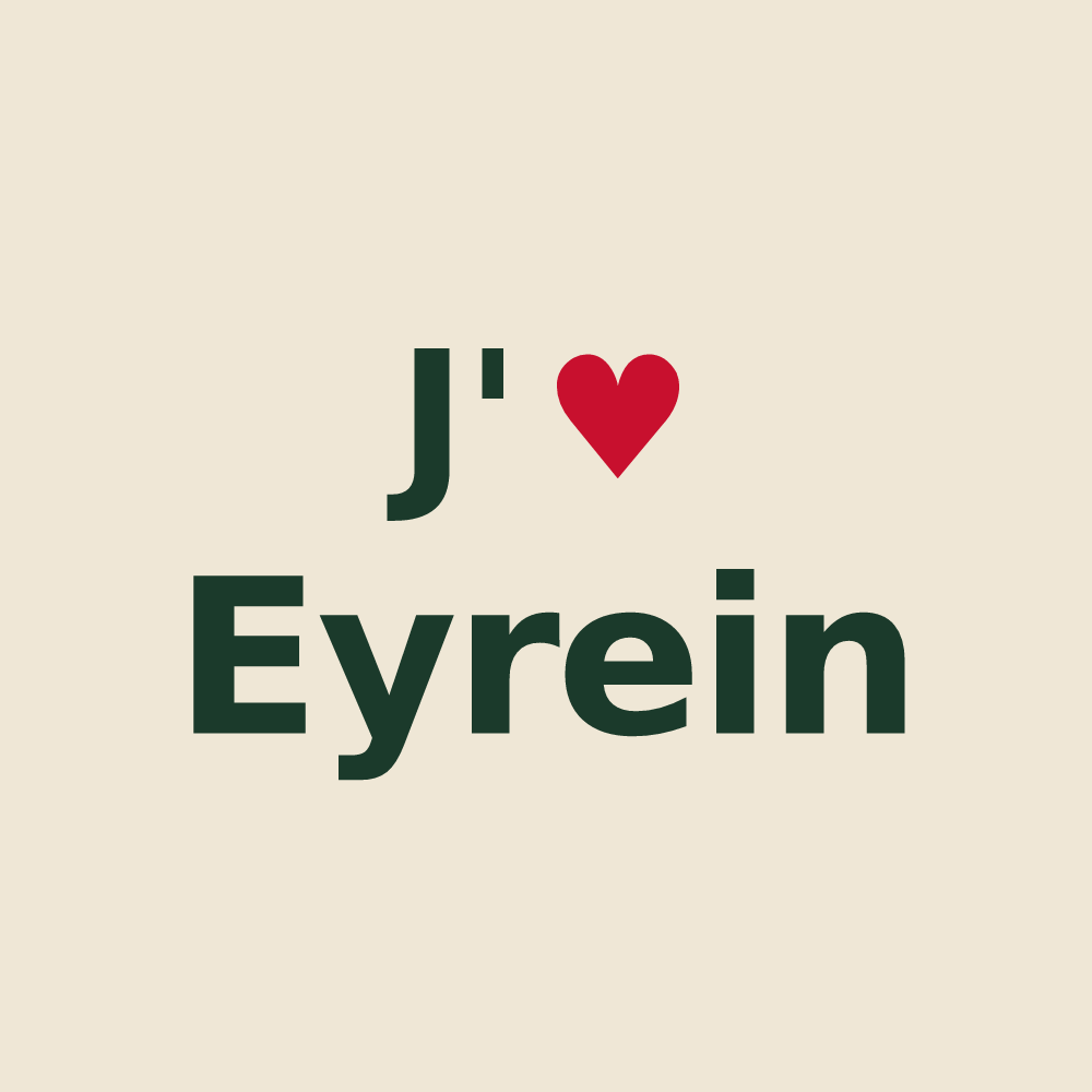 Tote bag personnalisé Eyrein — design J'aime Eyrein
