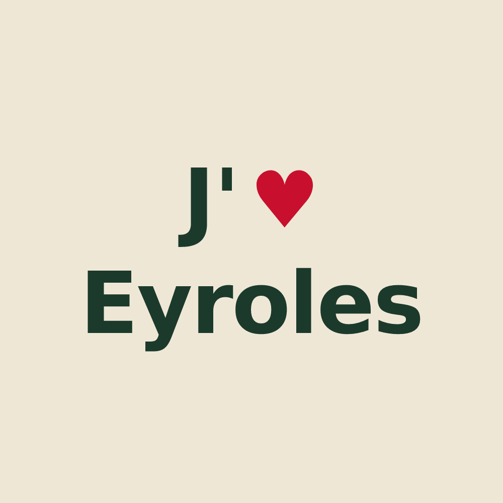 Tote bag personnalisé Eyroles — design J'aime Eyroles