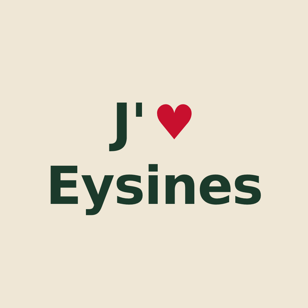 Tote bag personnalisé Eysines — design J'aime Eysines