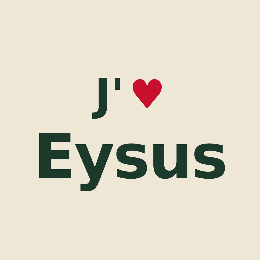 Tote bag personnalisé Eysus — design J'aime Eysus