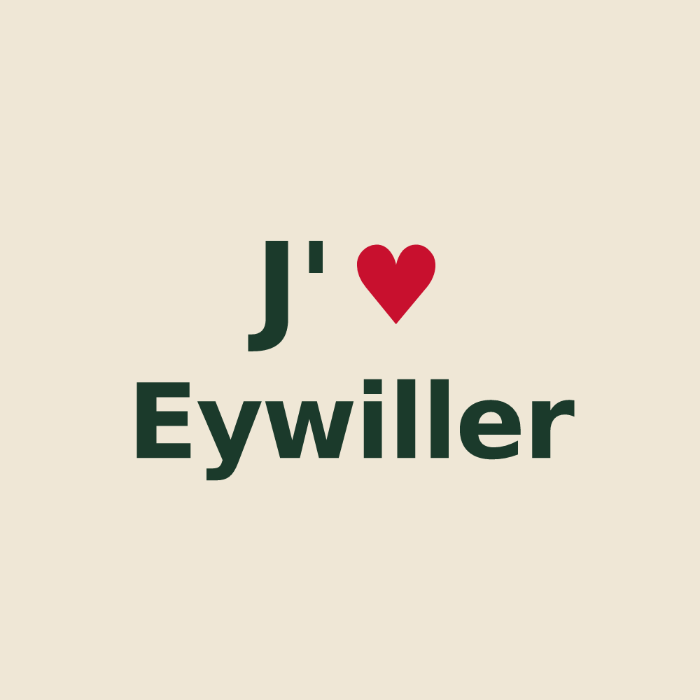 Tote bag personnalisé Eywiller — design J'aime Eywiller