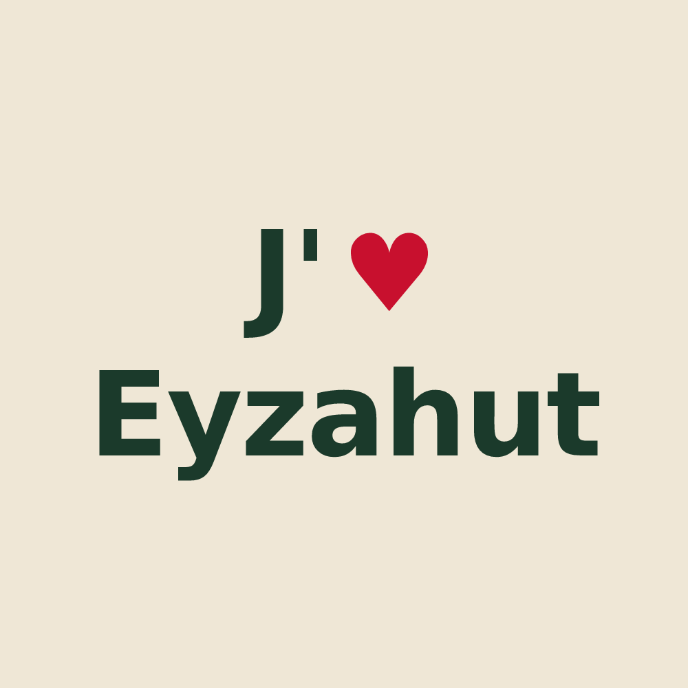 Tote bag personnalisé Eyzahut — design J'aime Eyzahut