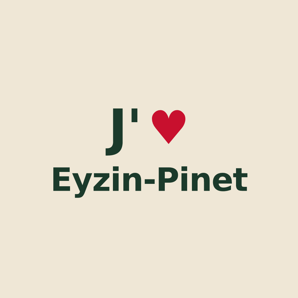 Tote bag personnalisé Eyzin-Pinet — design J'aime Eyzin-Pinet