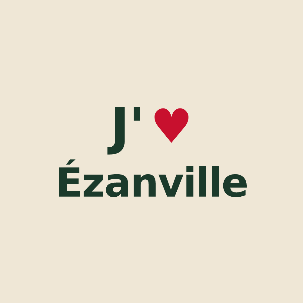 Tote bag personnalisé Ézanville — design J'aime Ézanville