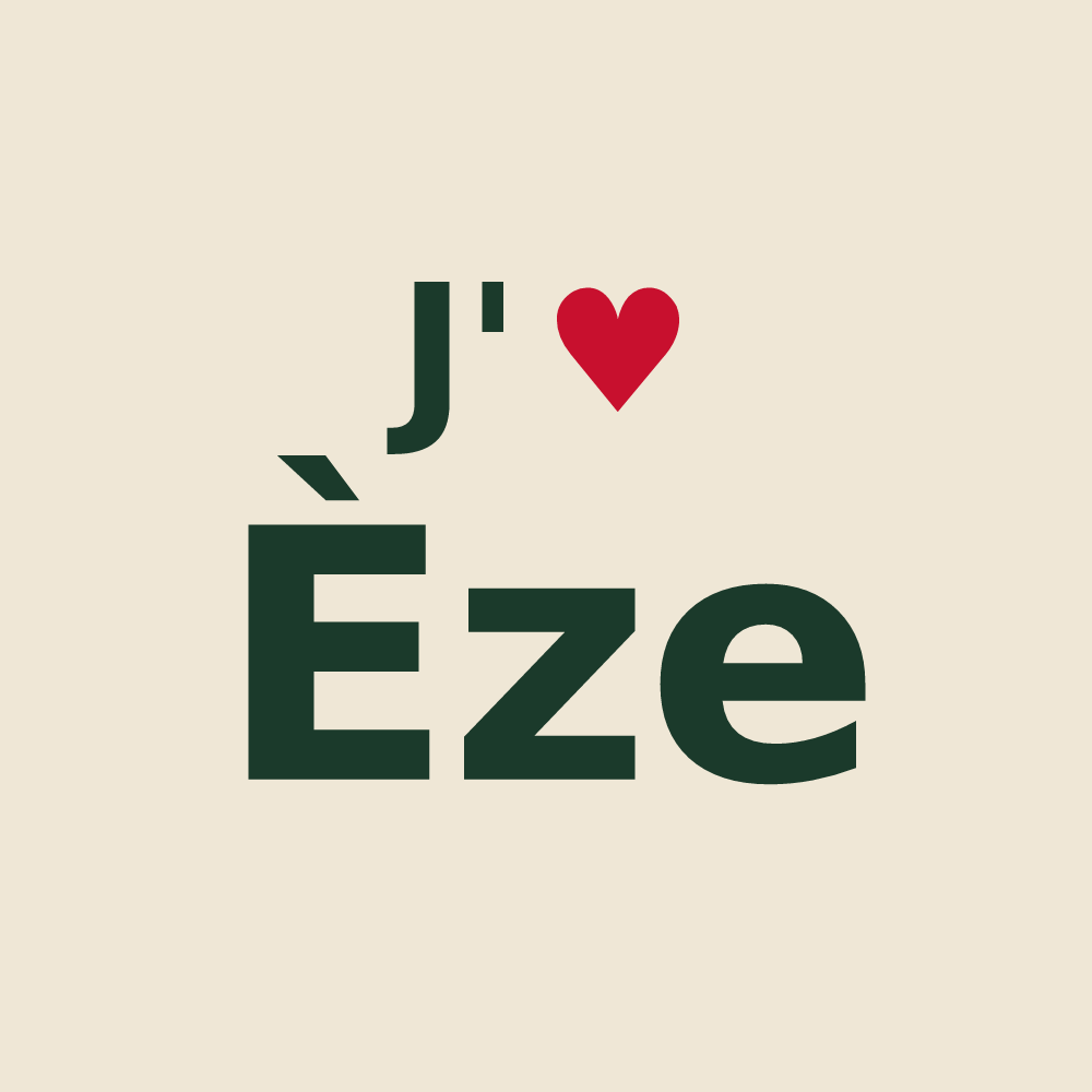 Tote bag personnalisé Èze — design J'aime Èze