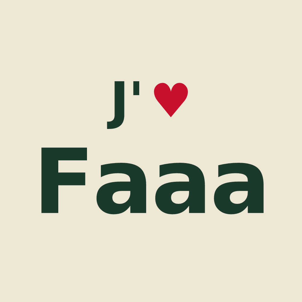 Tote bag personnalisé Faaa — design J'aime Faaa