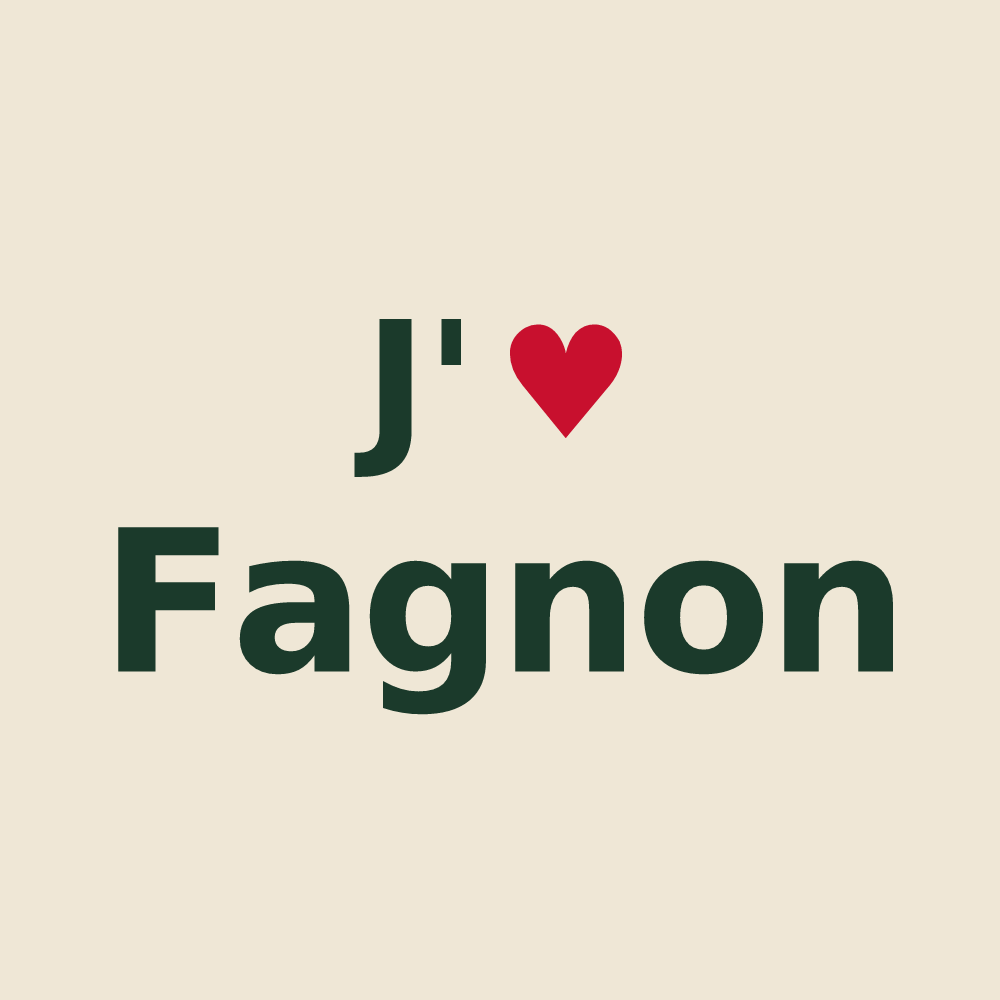 Tote bag personnalisé Fagnon — design J'aime Fagnon