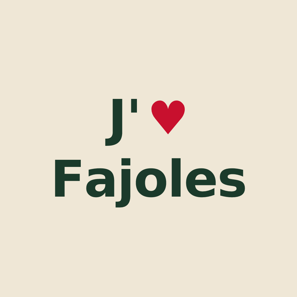 Tote bag personnalisé Fajoles — design J'aime Fajoles