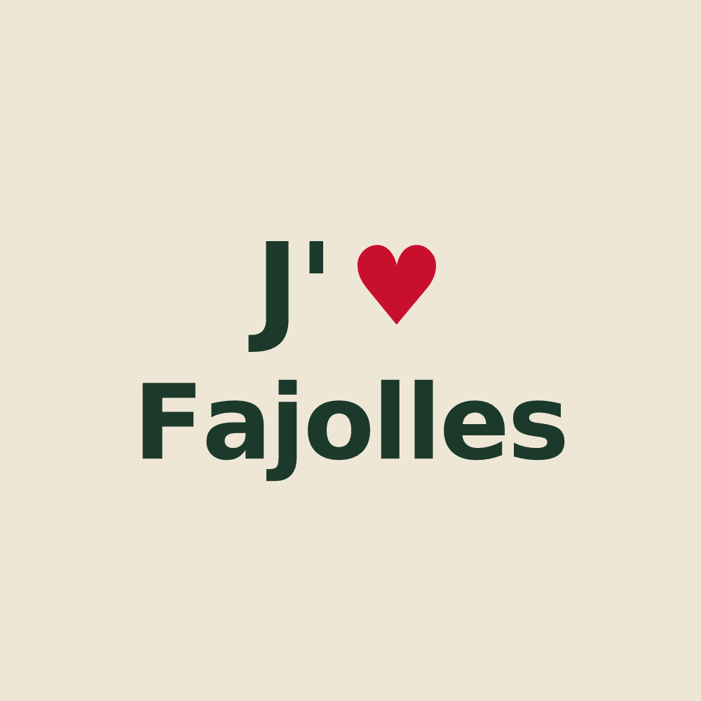 Tote bag personnalisé Fajolles — design « J'aime Fajolles » imprimé sur le tote bag