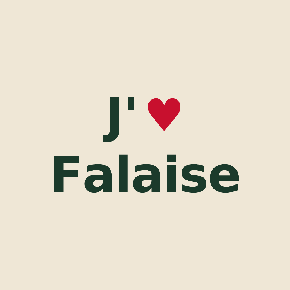 Tote bag personnalisé Falaise — design J'aime Falaise