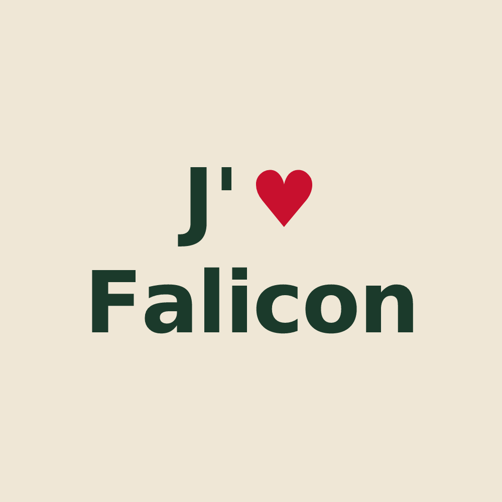 Tote bag personnalisé Falicon — design J'aime Falicon