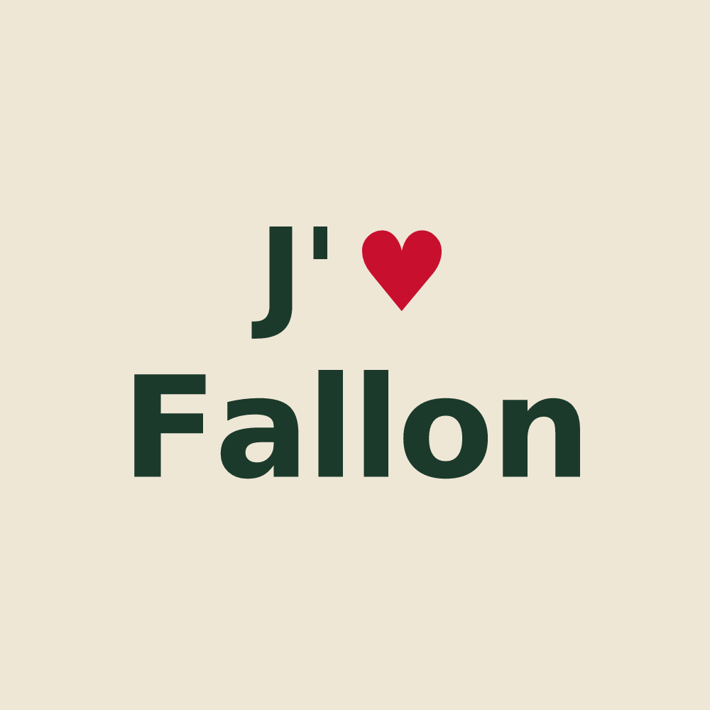 Tote bag personnalisé Fallon — design J'aime Fallon