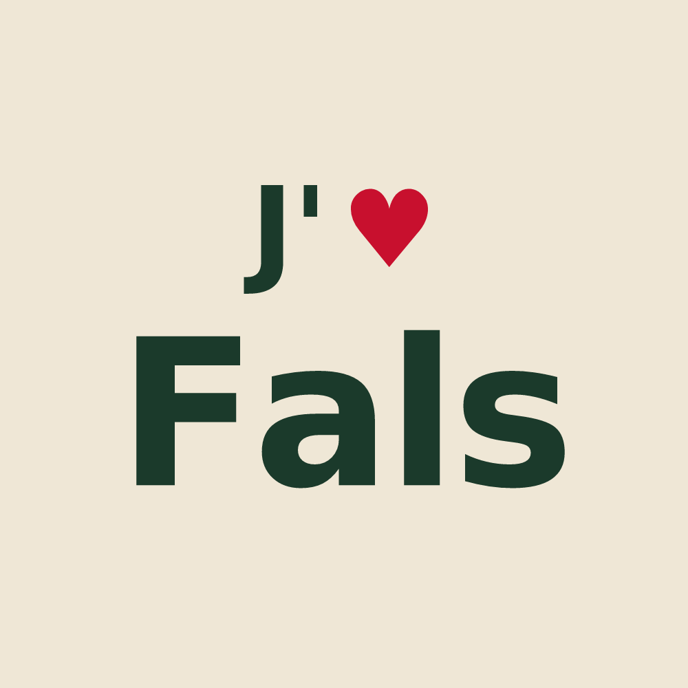 Tote bag personnalisé Fals — design J'aime Fals