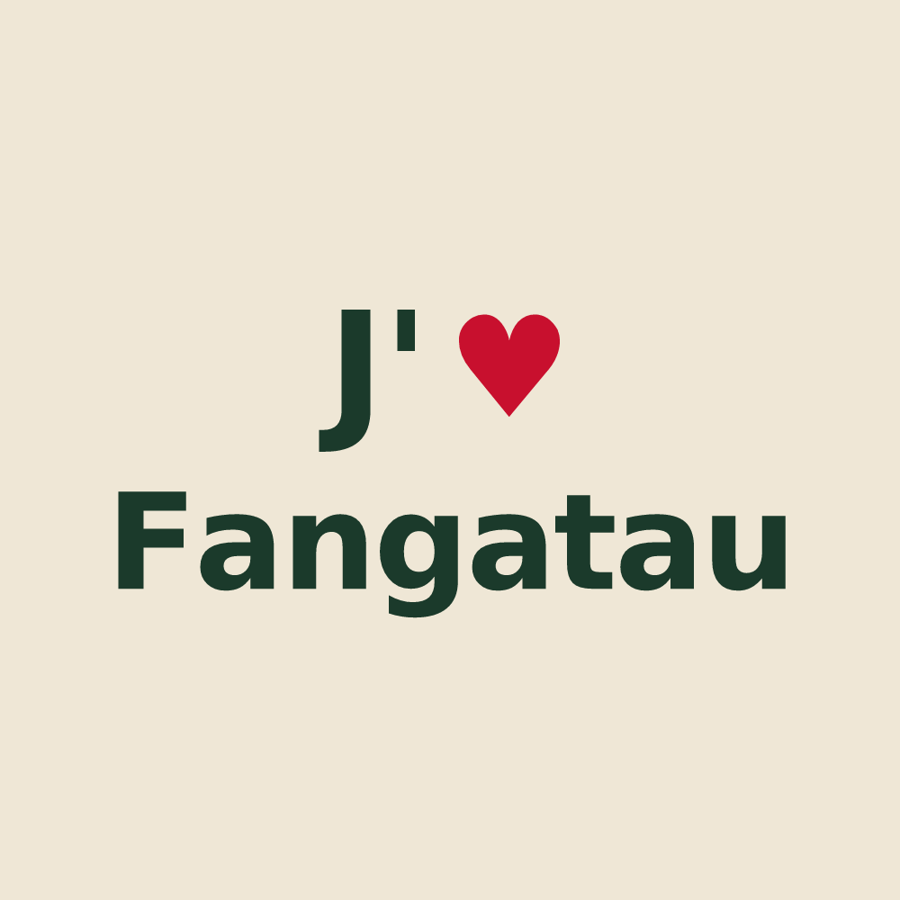 Tote bag personnalisé Fangatau — design J'aime Fangatau