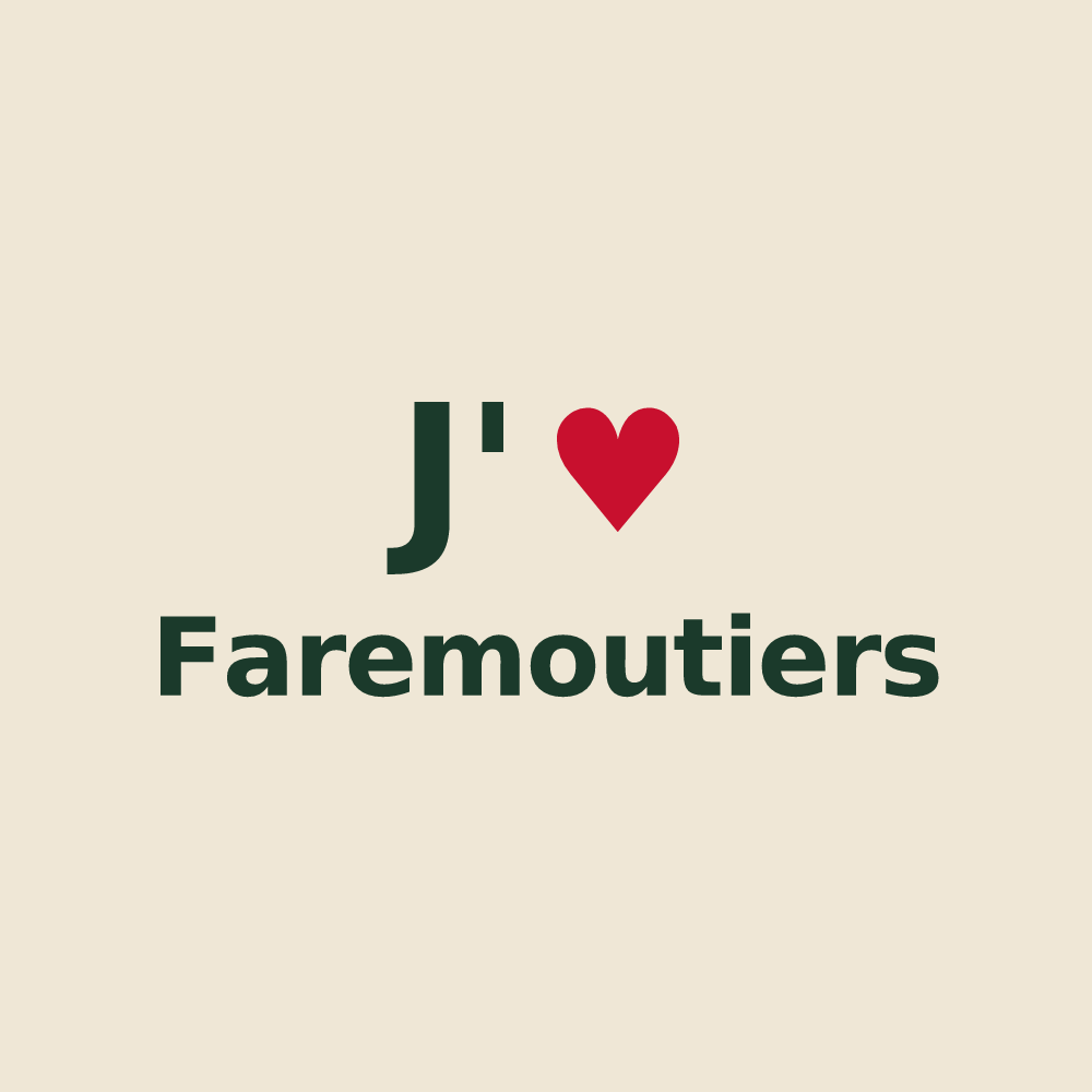 Tote bag personnalisé Faremoutiers — design J'aime Faremoutiers
