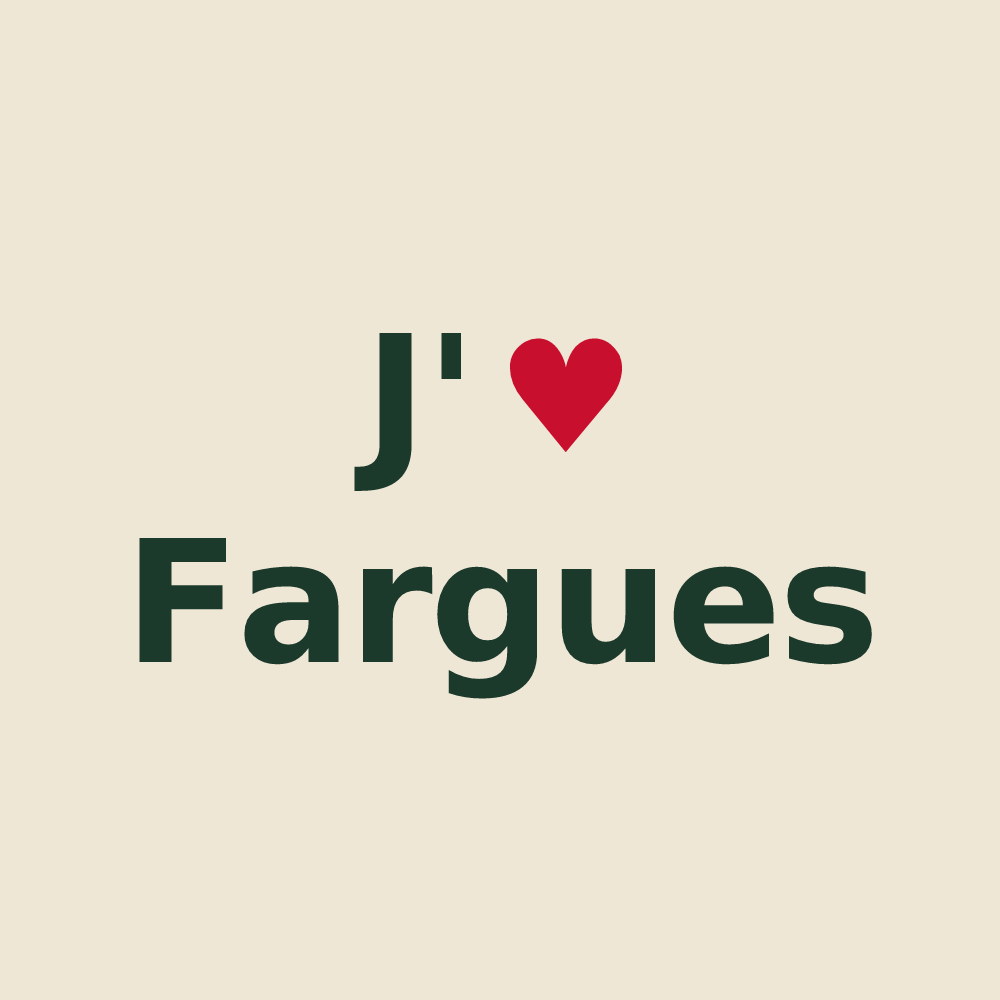 Tote bag personnalisé Fargues — design J'aime Fargues