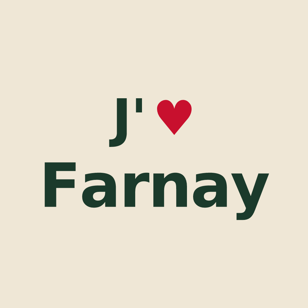 Tote bag personnalisé Farnay — design J'aime Farnay