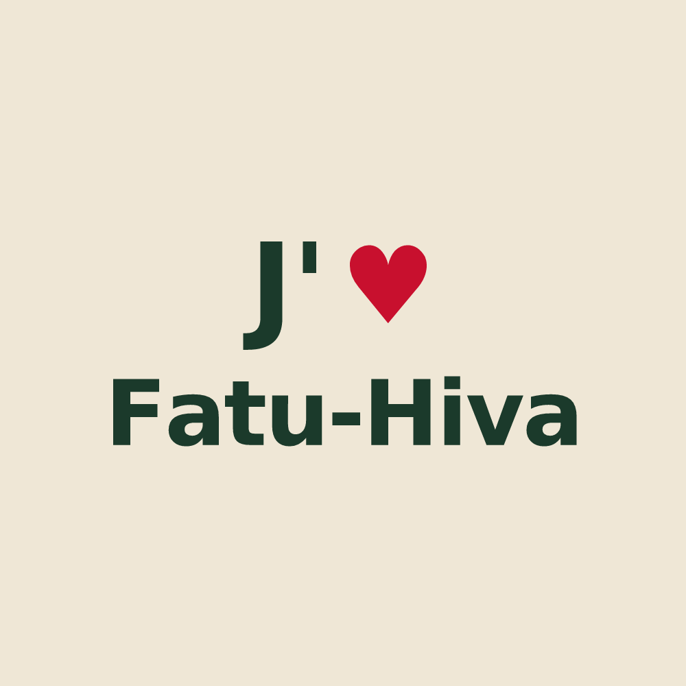 Tote bag personnalisé Fatu-Hiva — design J'aime Fatu-Hiva
