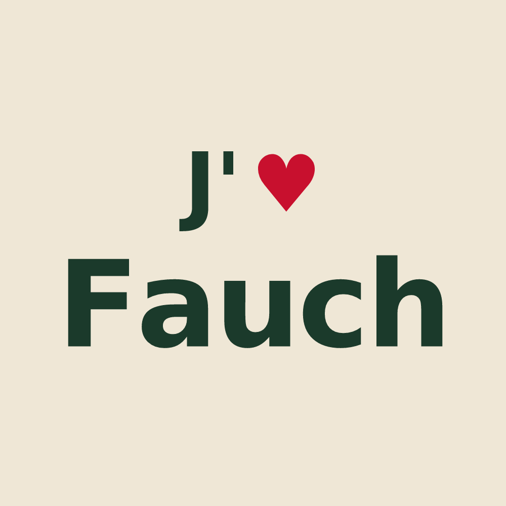 Tote bag personnalisé Fauch — design J'aime Fauch