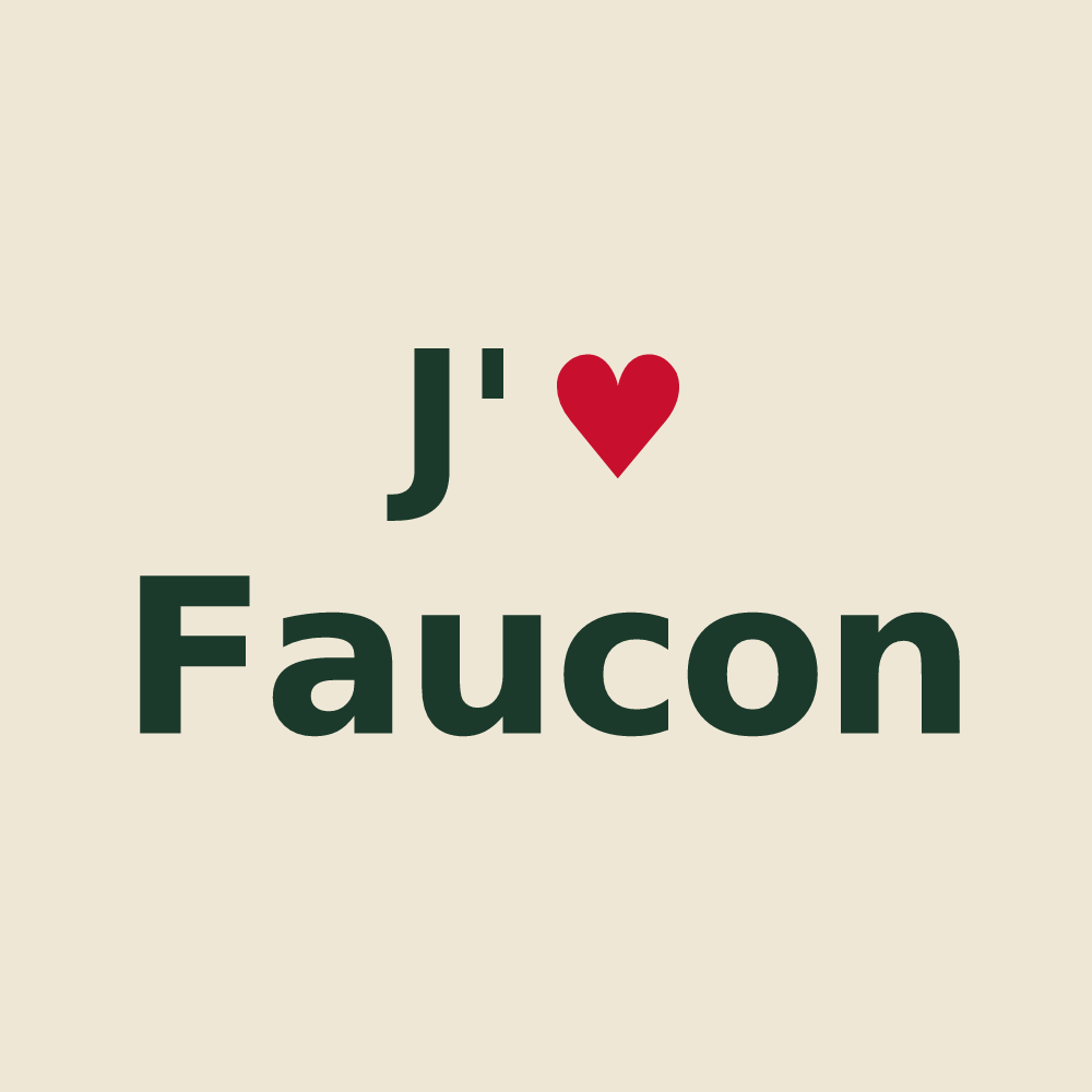 Tote bag personnalisé Faucon — design J'aime Faucon