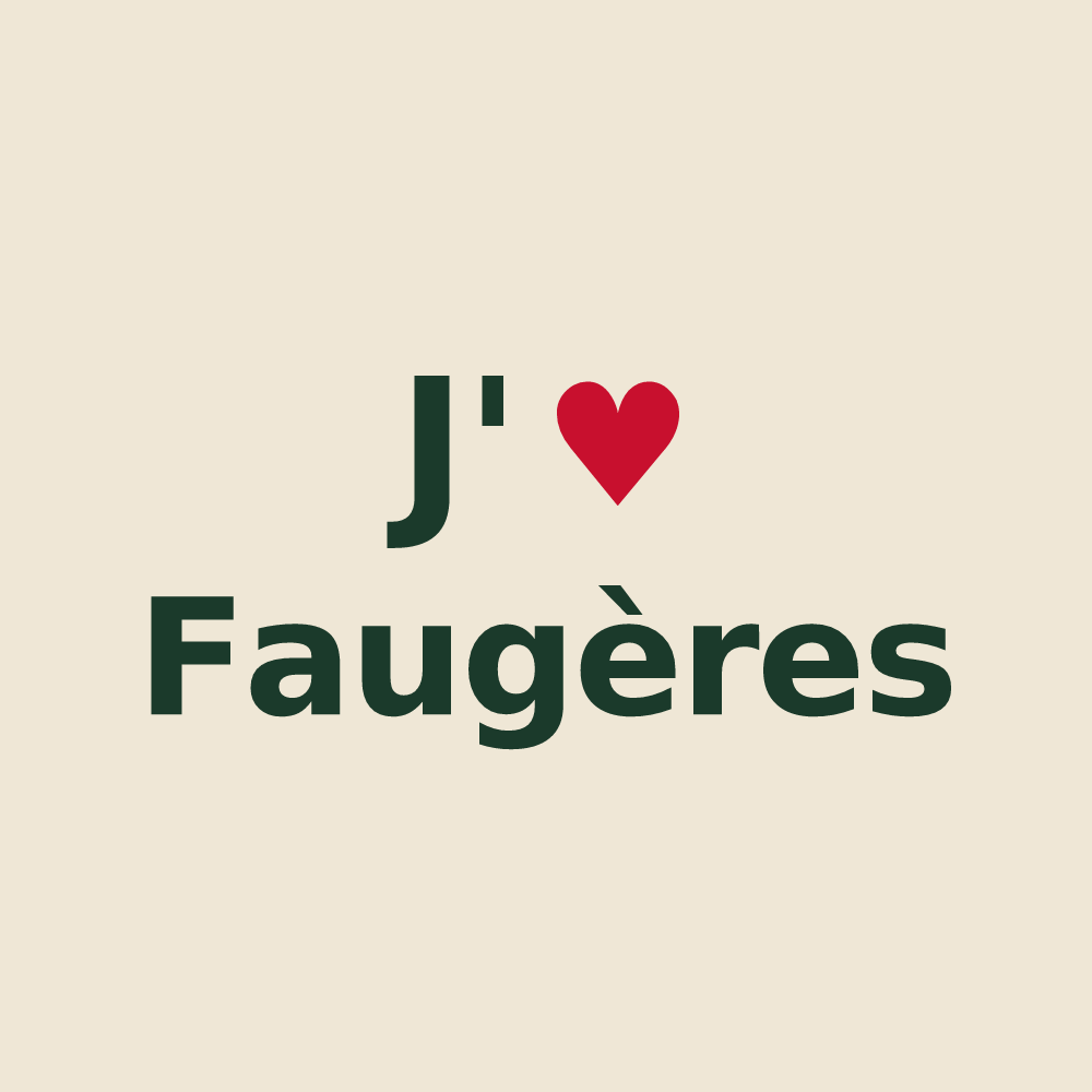Tote bag personnalisé Faugères — design J'aime Faugères