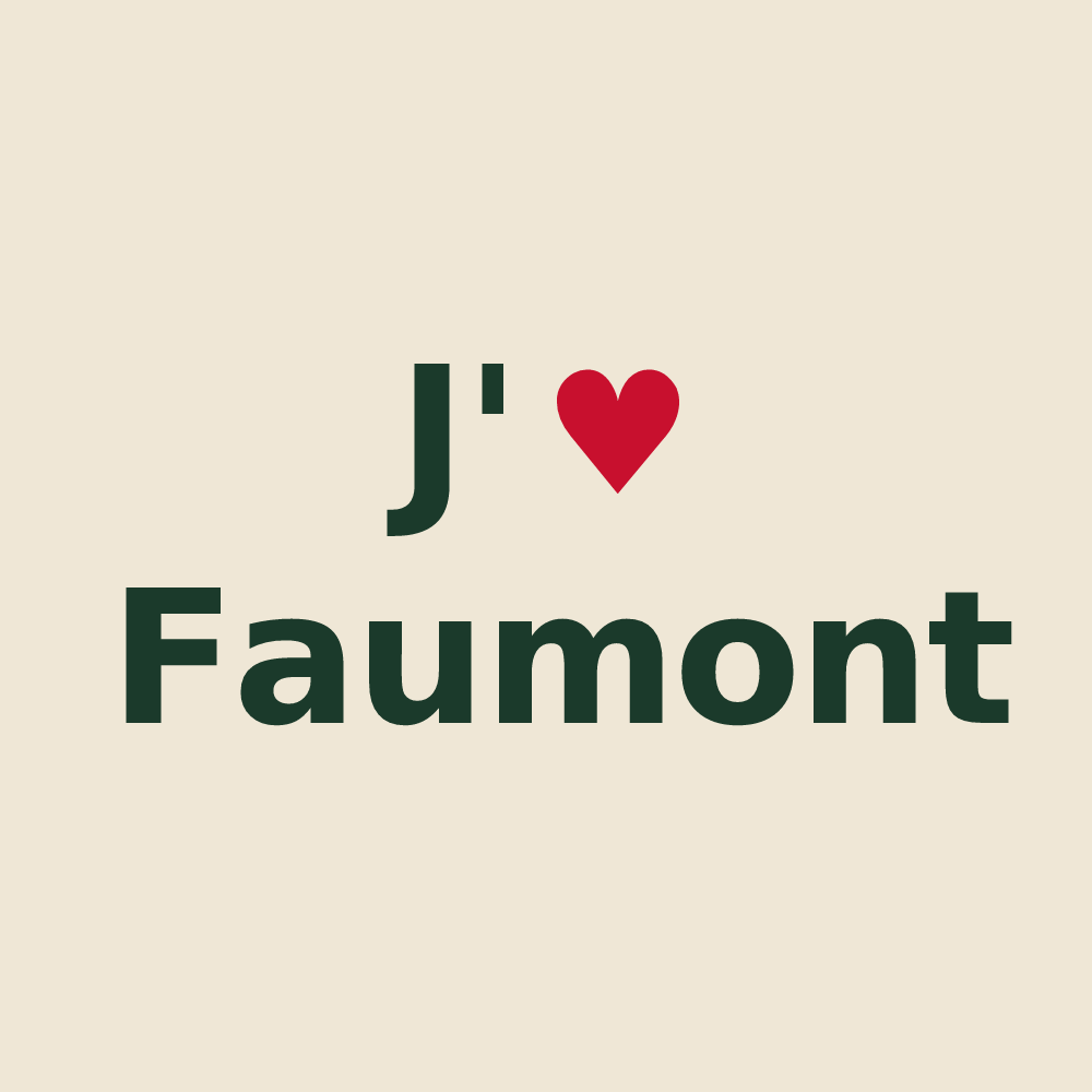 Tote bag personnalisé Faumont — design J'aime Faumont
