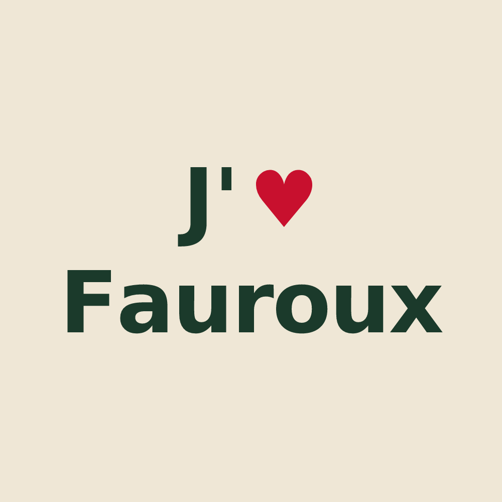 Tote bag personnalisé Fauroux — design J'aime Fauroux