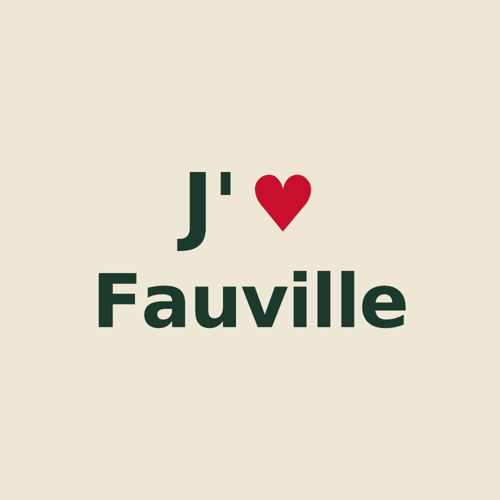 Tote bag personnalisé Fauville — design J'aime Fauville