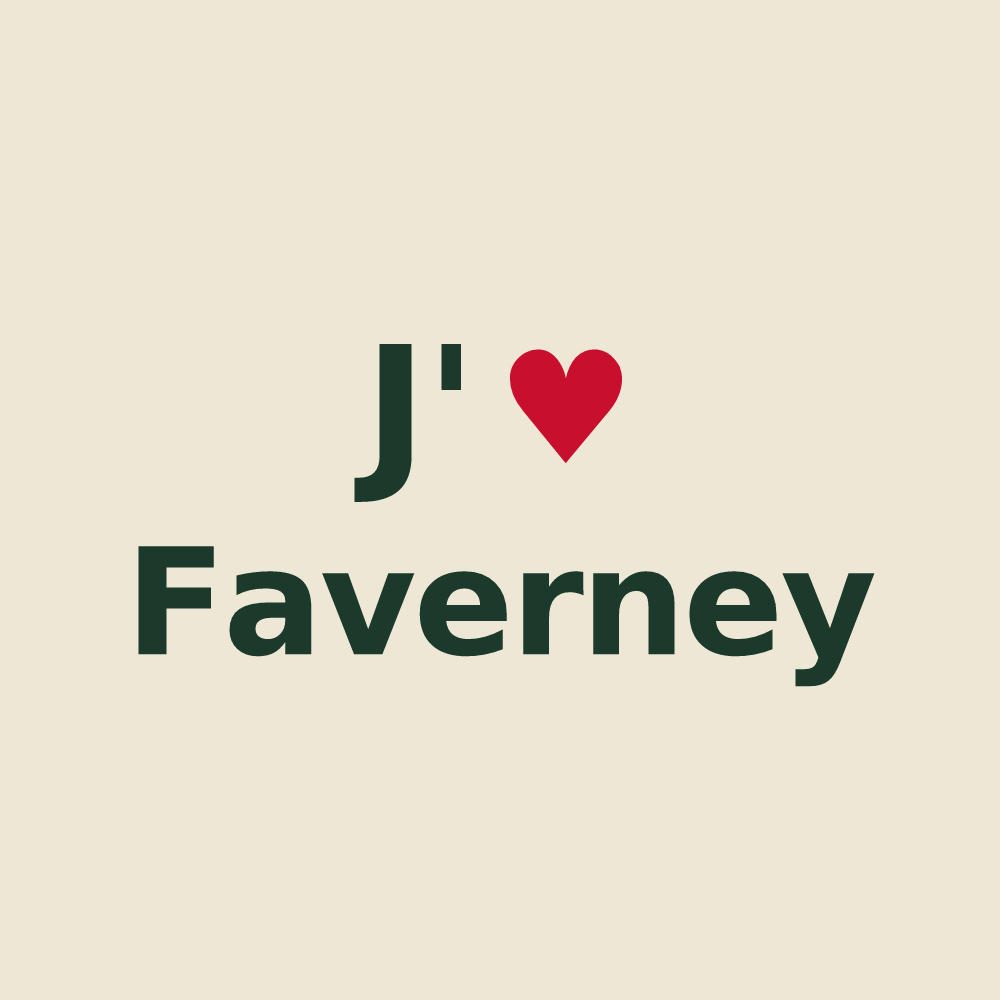 Tote bag personnalisé Faverney — design J'aime Faverney