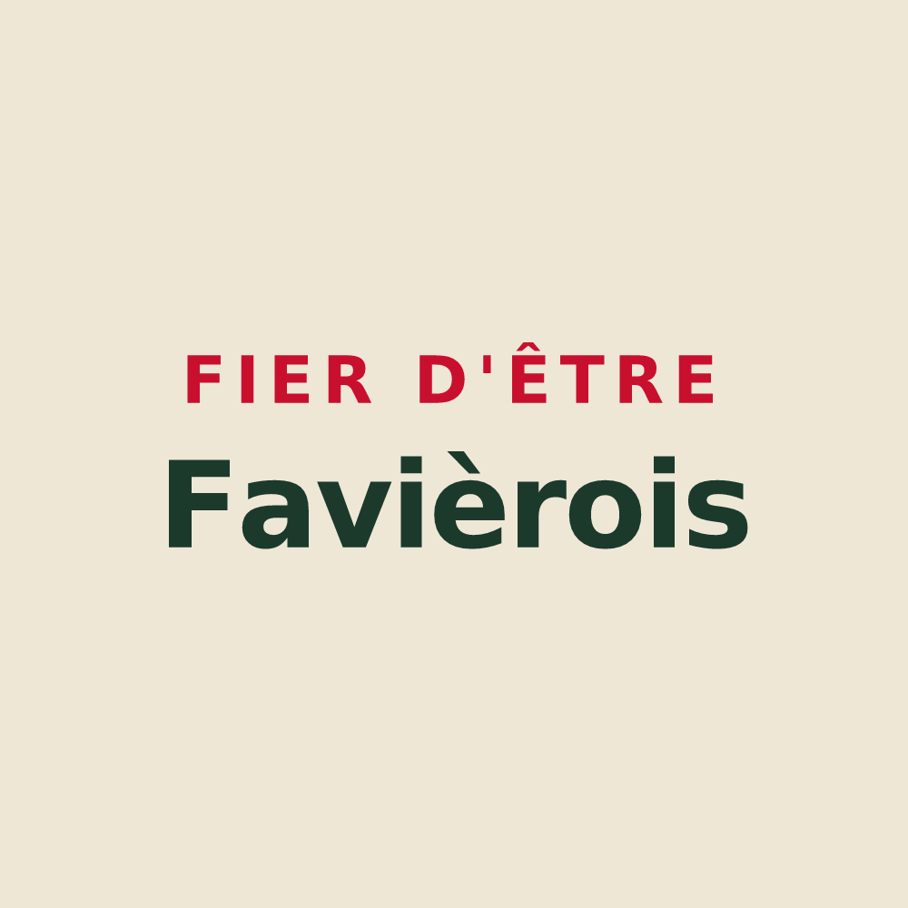 Tote bag « Fier d'être Favièrois » — design pour Favières