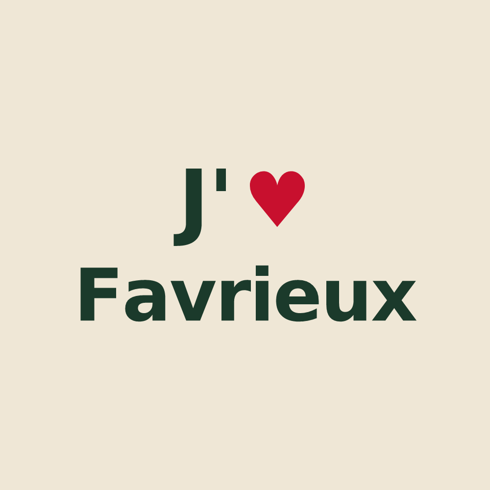 Tote bag personnalisé Favrieux — design J'aime Favrieux