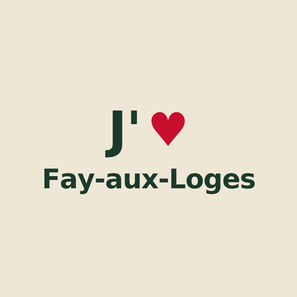 Tote bag personnalisé Fay-aux-Loges — design J'aime Fay-aux-Loges