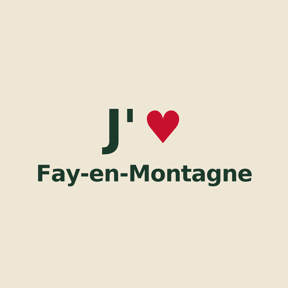 Tote bag personnalisé Fay-en-Montagne — design J'aime Fay-en-Montagne