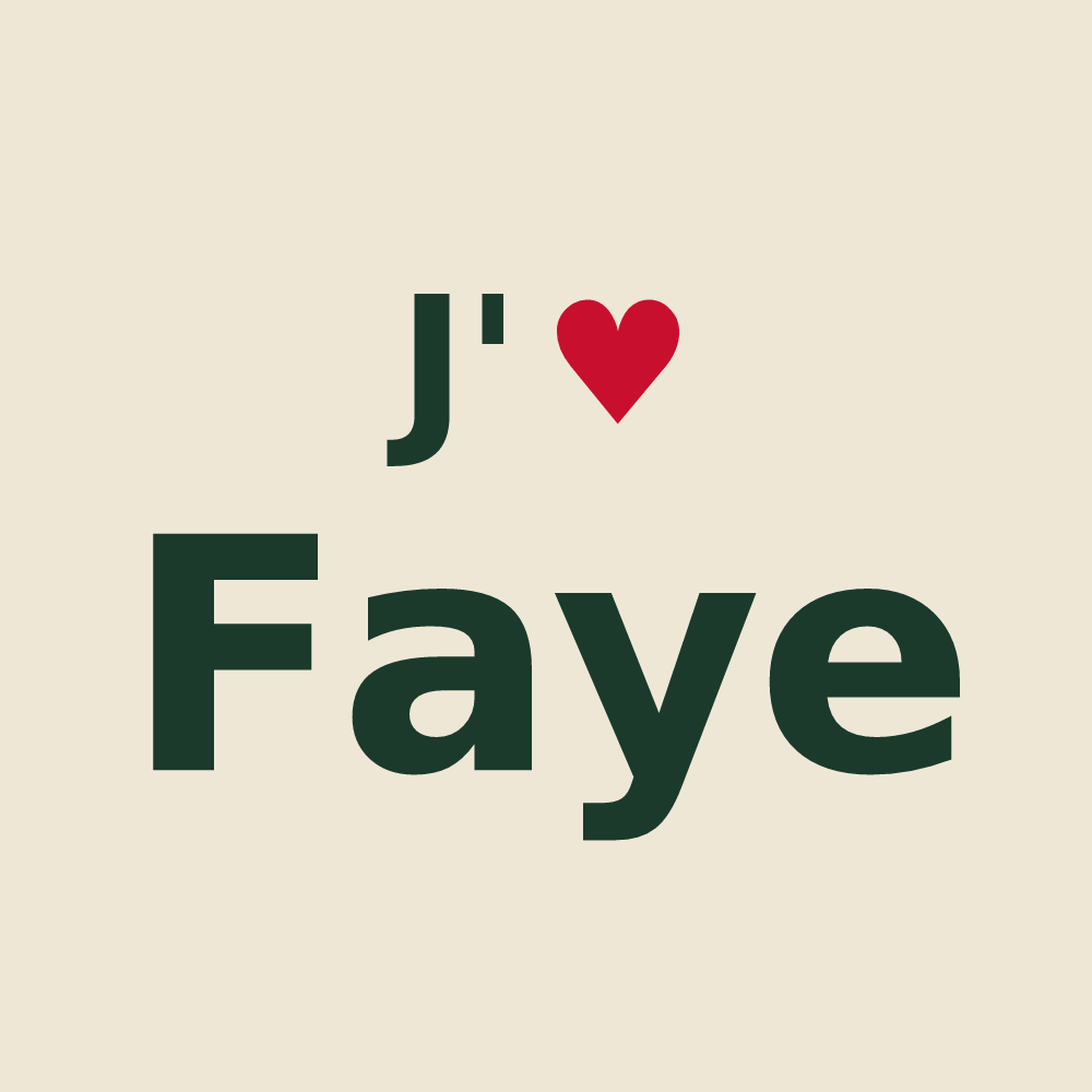 Tote bag personnalisé Faye — design J'aime Faye