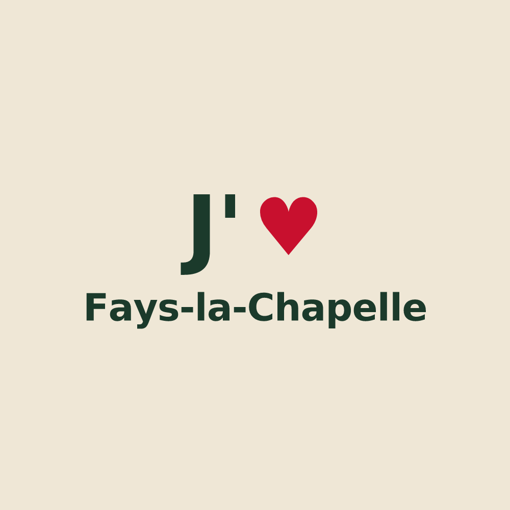 Tote bag personnalisé Fays-la-Chapelle — design J'aime Fays-la-Chapelle