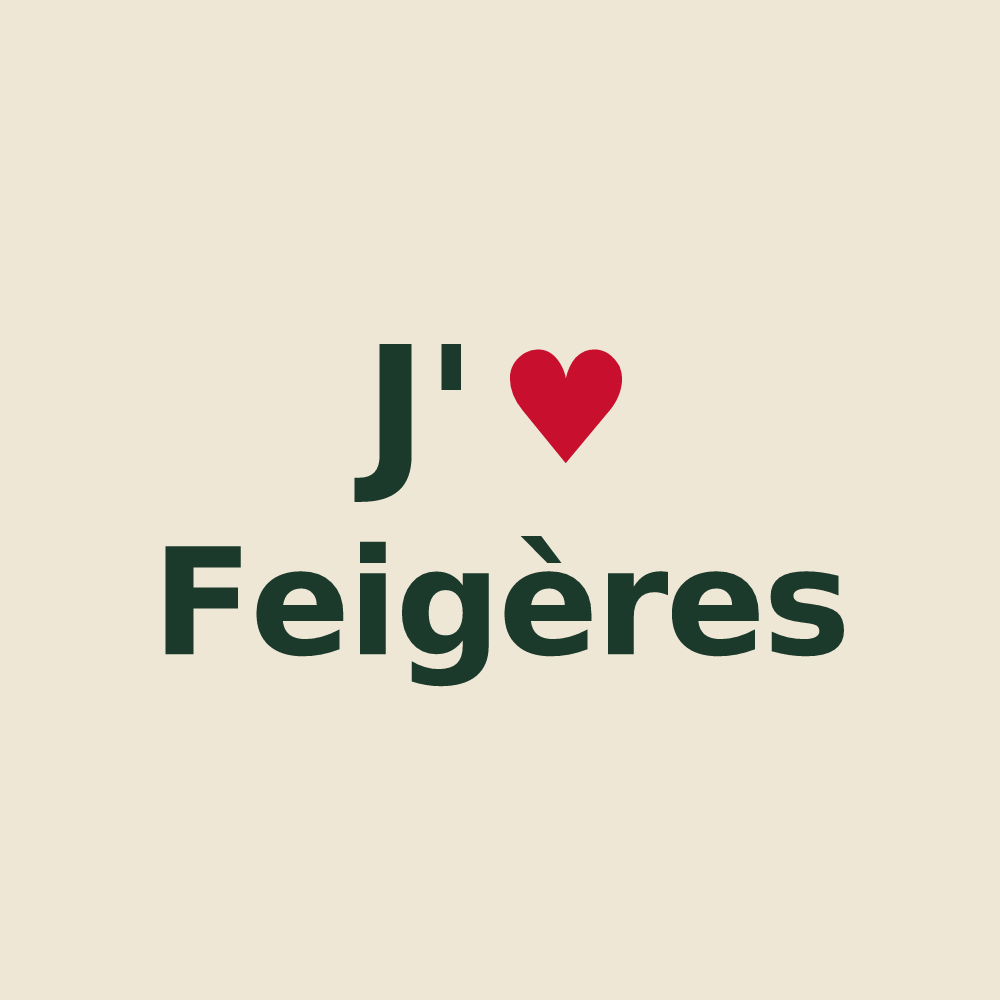 Tote bag personnalisé Feigères — design J'aime Feigères